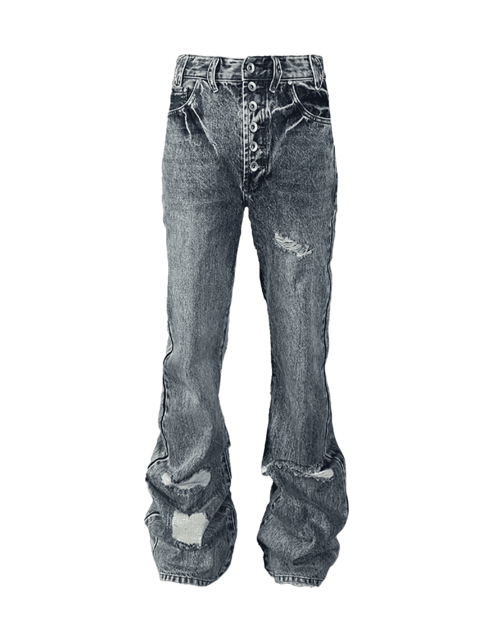 Distressed Stacked Jeans - TecNineGroup
