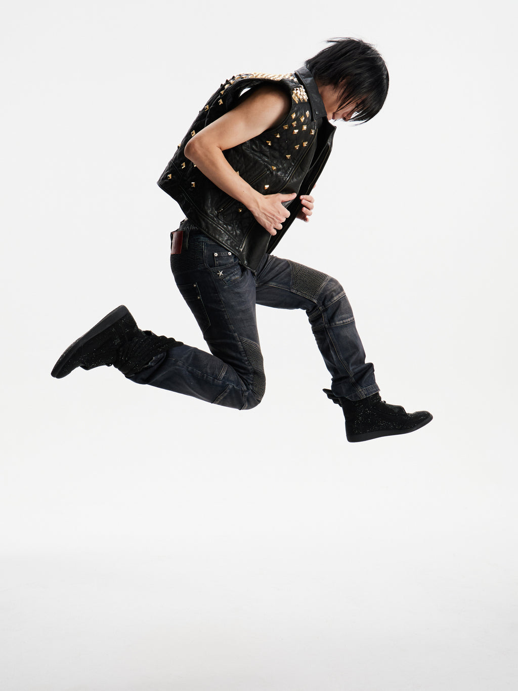 NINE-STAR PLEATED JEANS