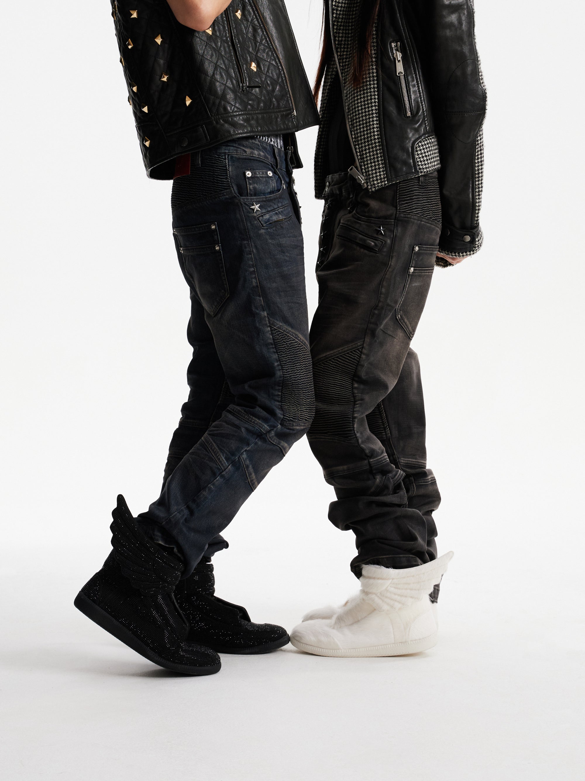 NINE-STAR PLEATED JEANS