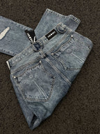 Distressed Stacked Jeans - TecNineGroup