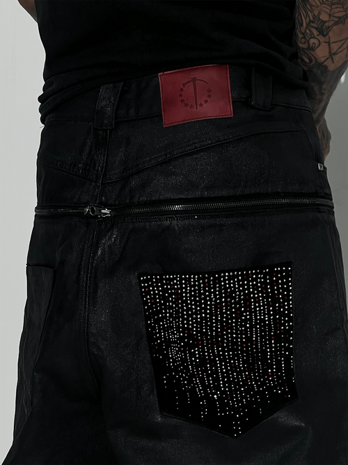 パンツ waxed straight damage denim pants DRILL WAXED JEANS – TecNineGroup