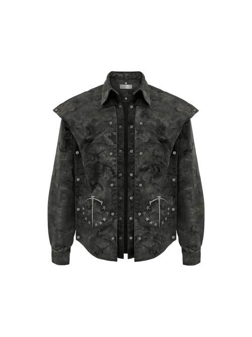 Camo Rivet Shirt Jacket