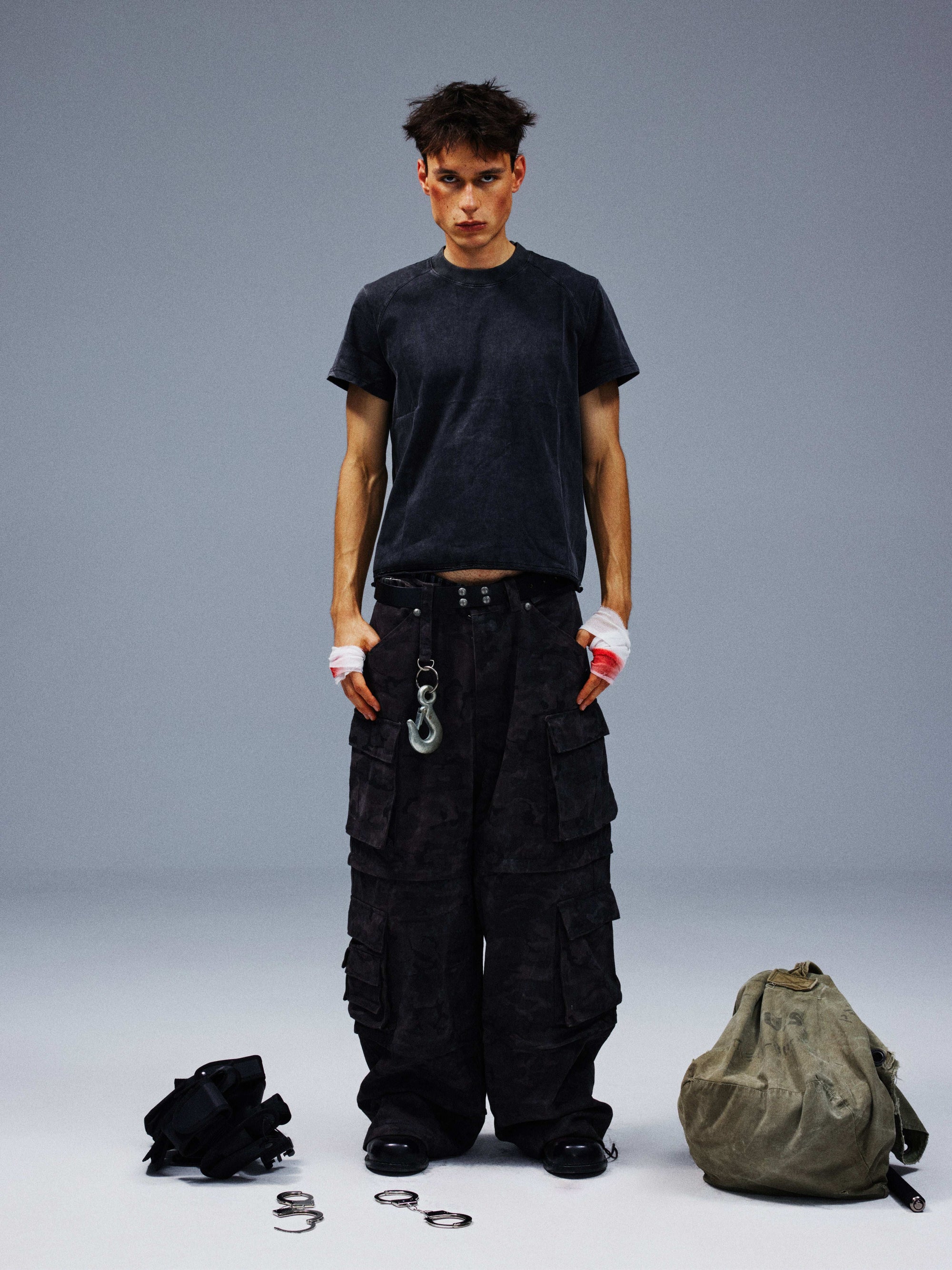 Washed Black Tee - TecNineGroup