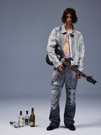 Gesso Distressed Jacket - TecNineGroup