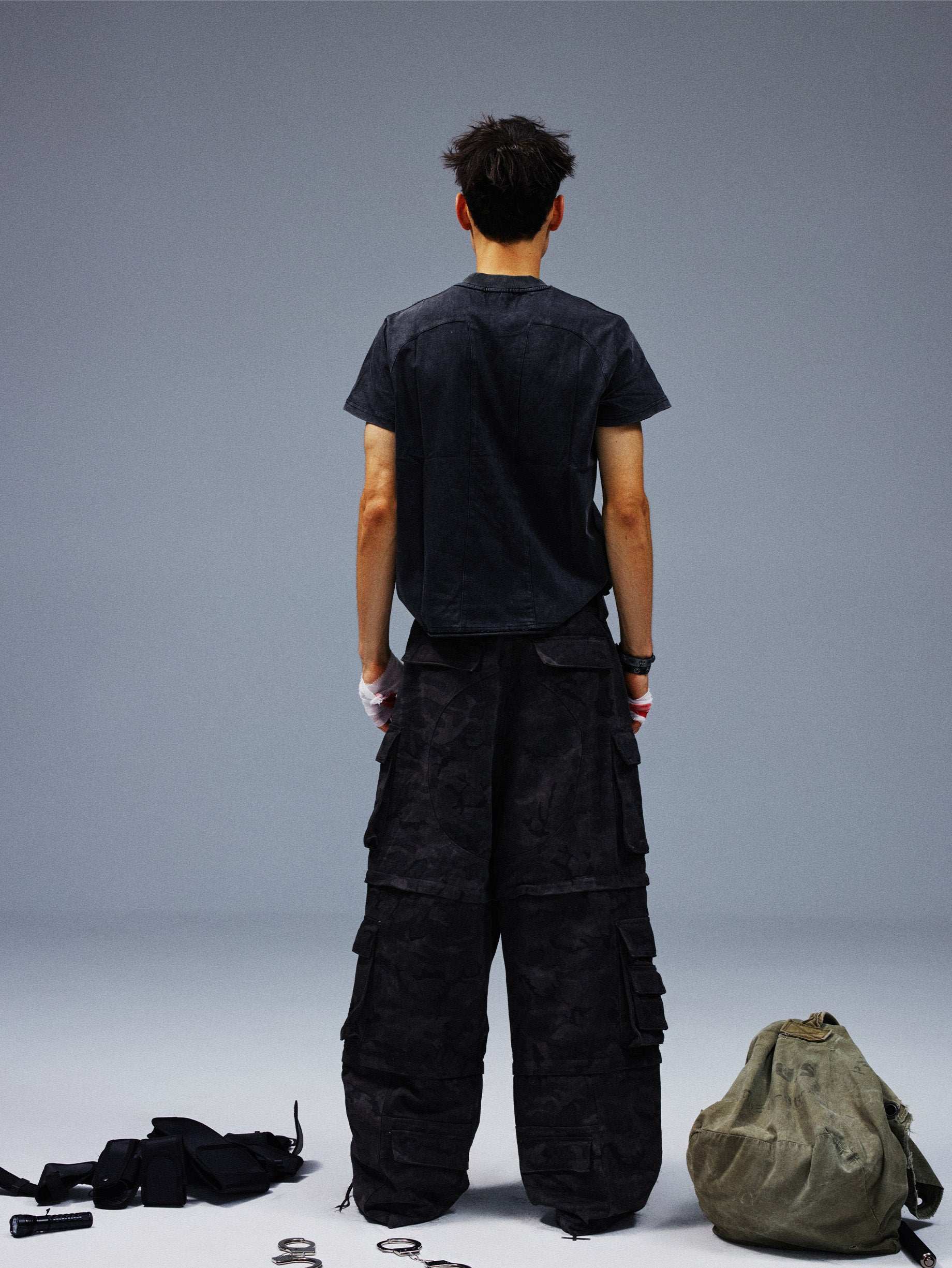 Washed Black Tee - TecNineGroup