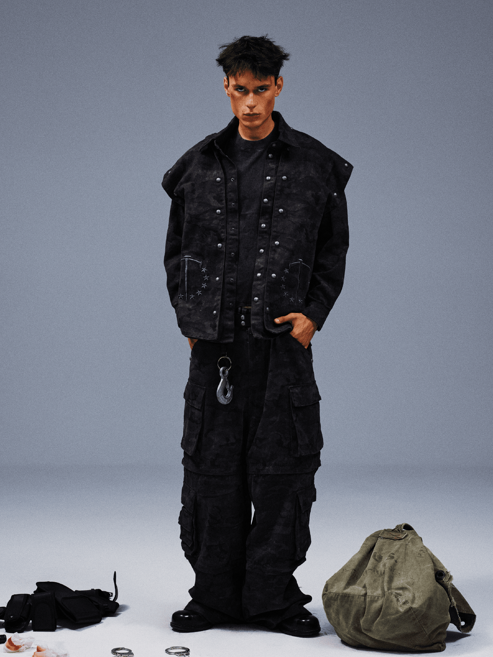 Camo Rivet Shirt Jacket