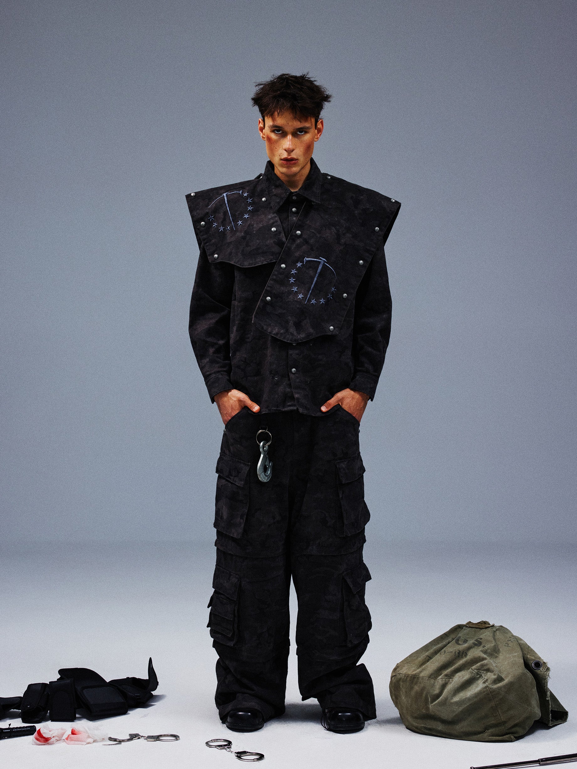 Camo Rivet Shirt Jacket