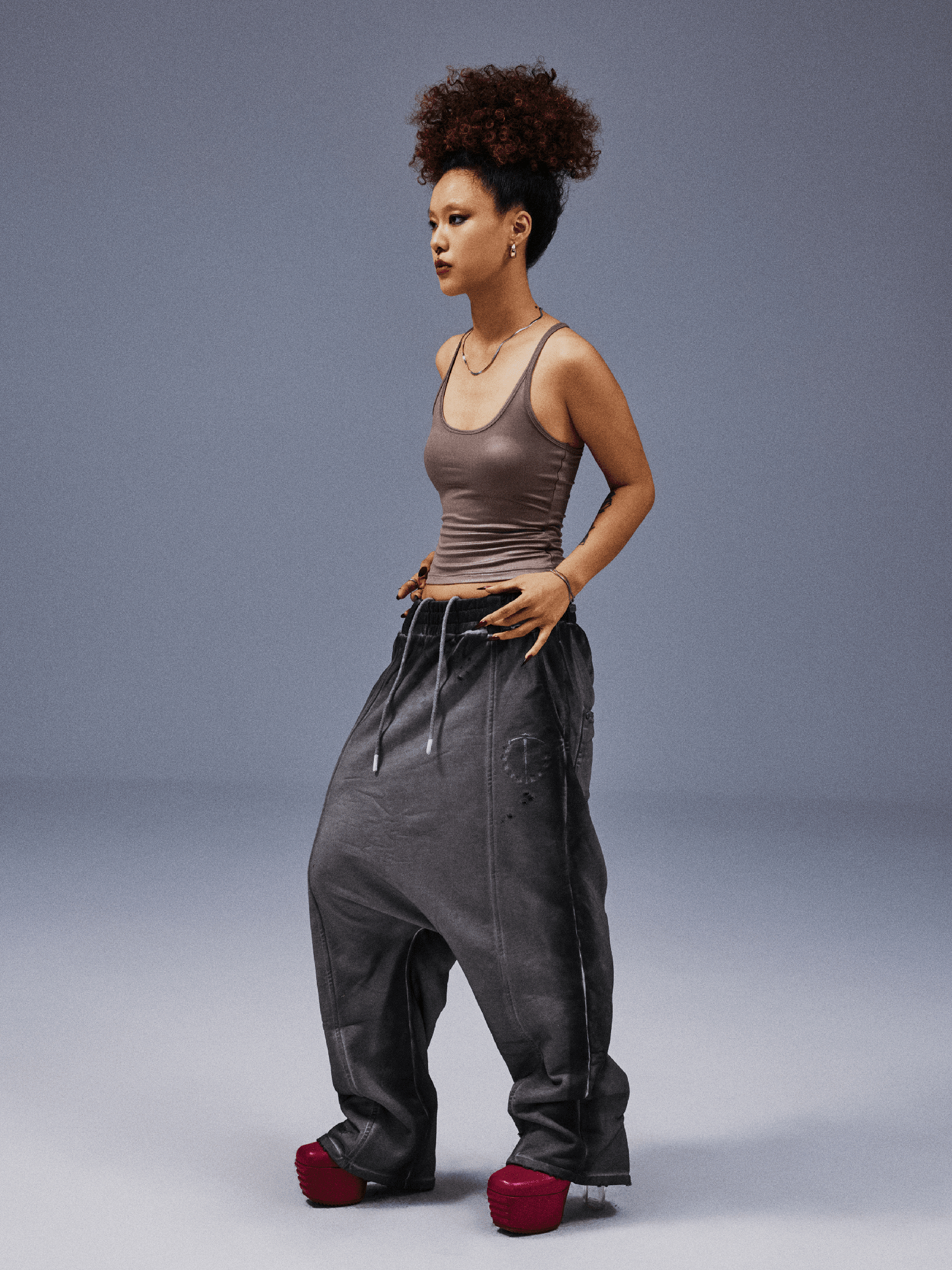 Drop-Crotch Sweatpants