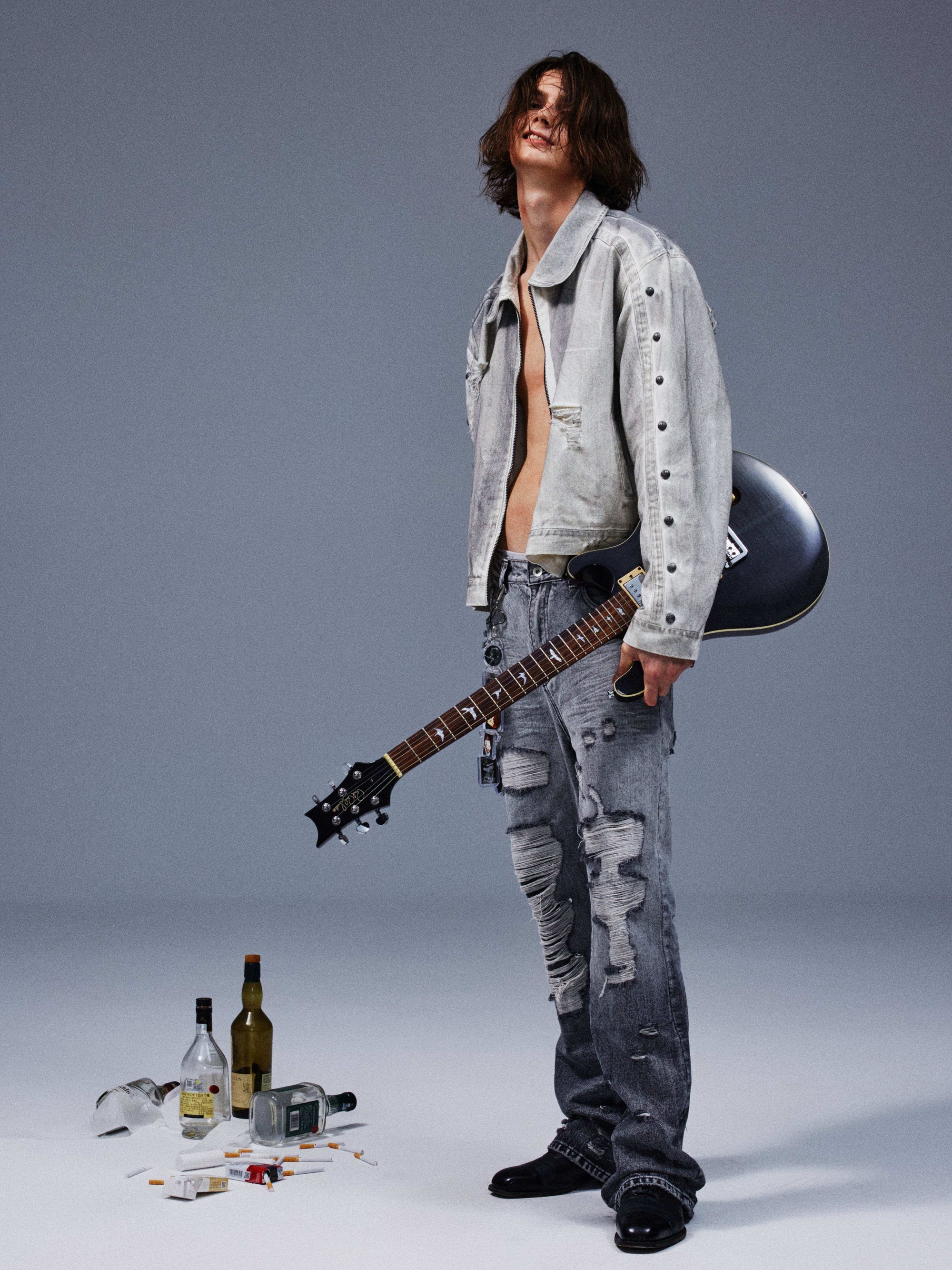 Gesso Distressed Jacket - TecNineGroup