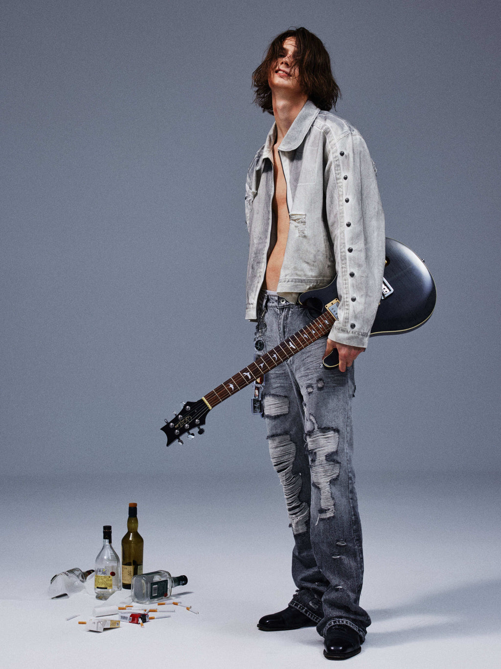 Gesso Distressed Jacket - TecNineGroup