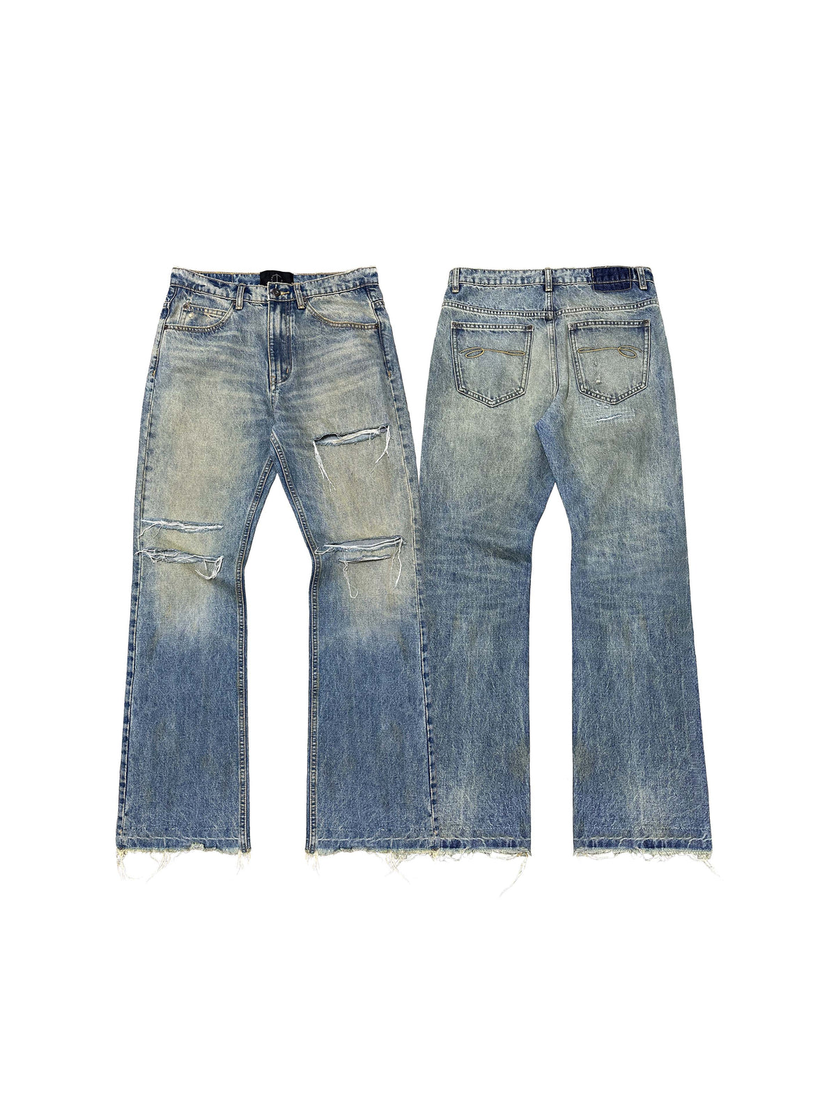 DESTROY WASH SLIM STRAIGHT JEANS