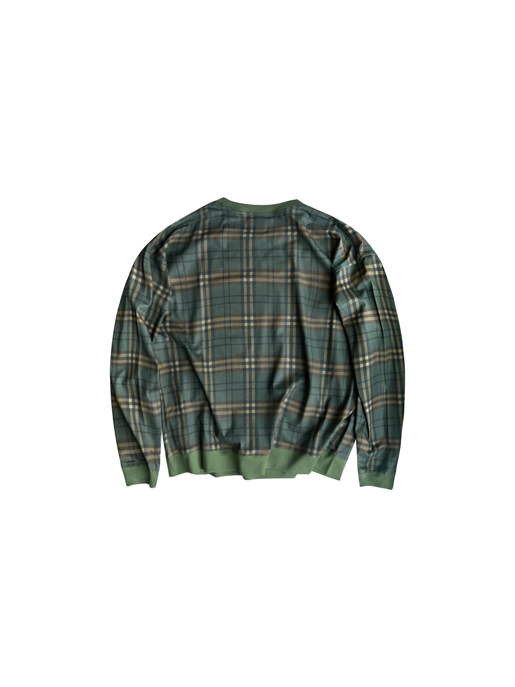PLAID MONOGRAM ANTI-WAR AK PRINT LONG SLEEVE