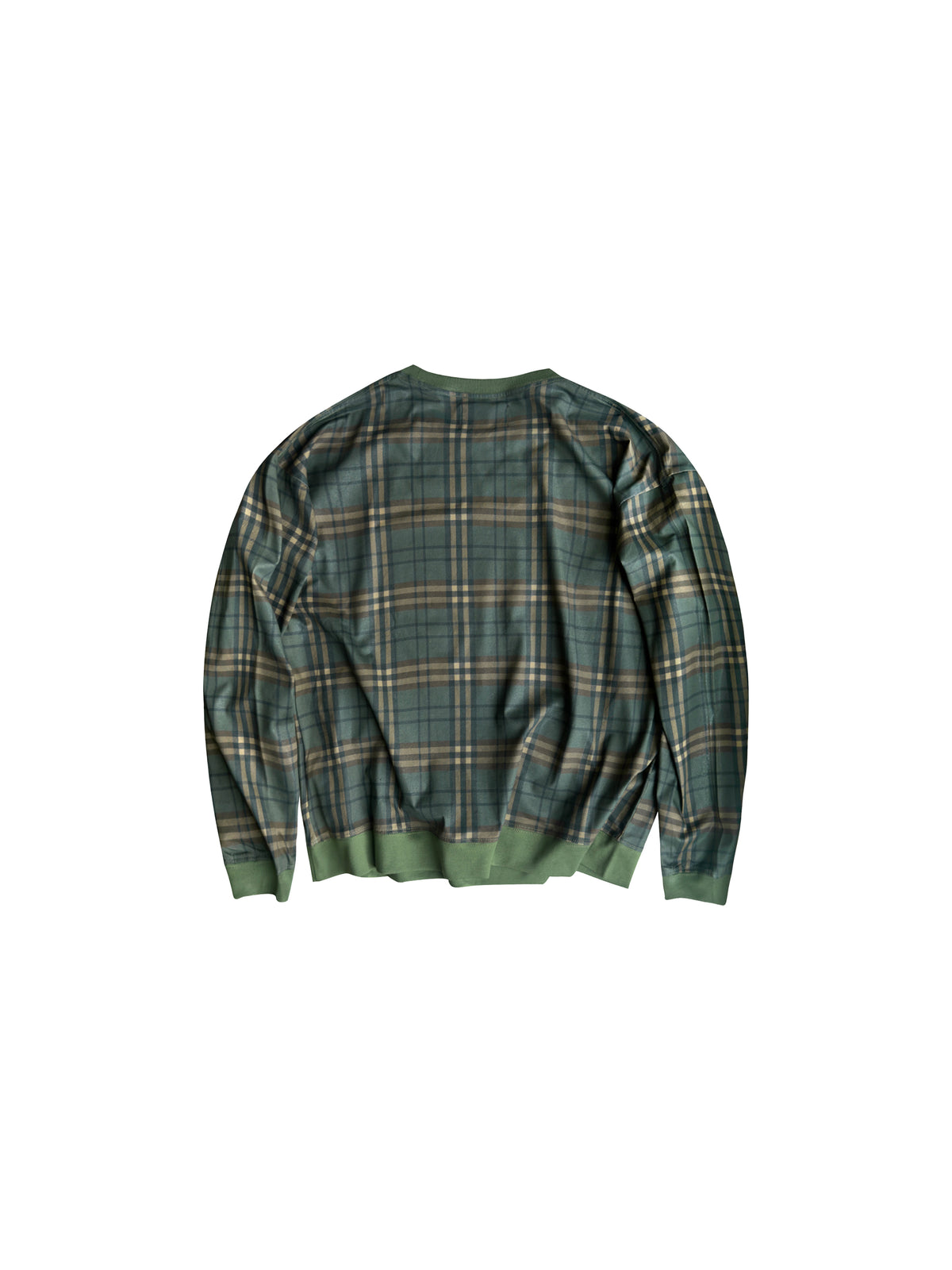 PLAID MONOGRAM ANTI-WAR AK PRINT LONG SLEEVE