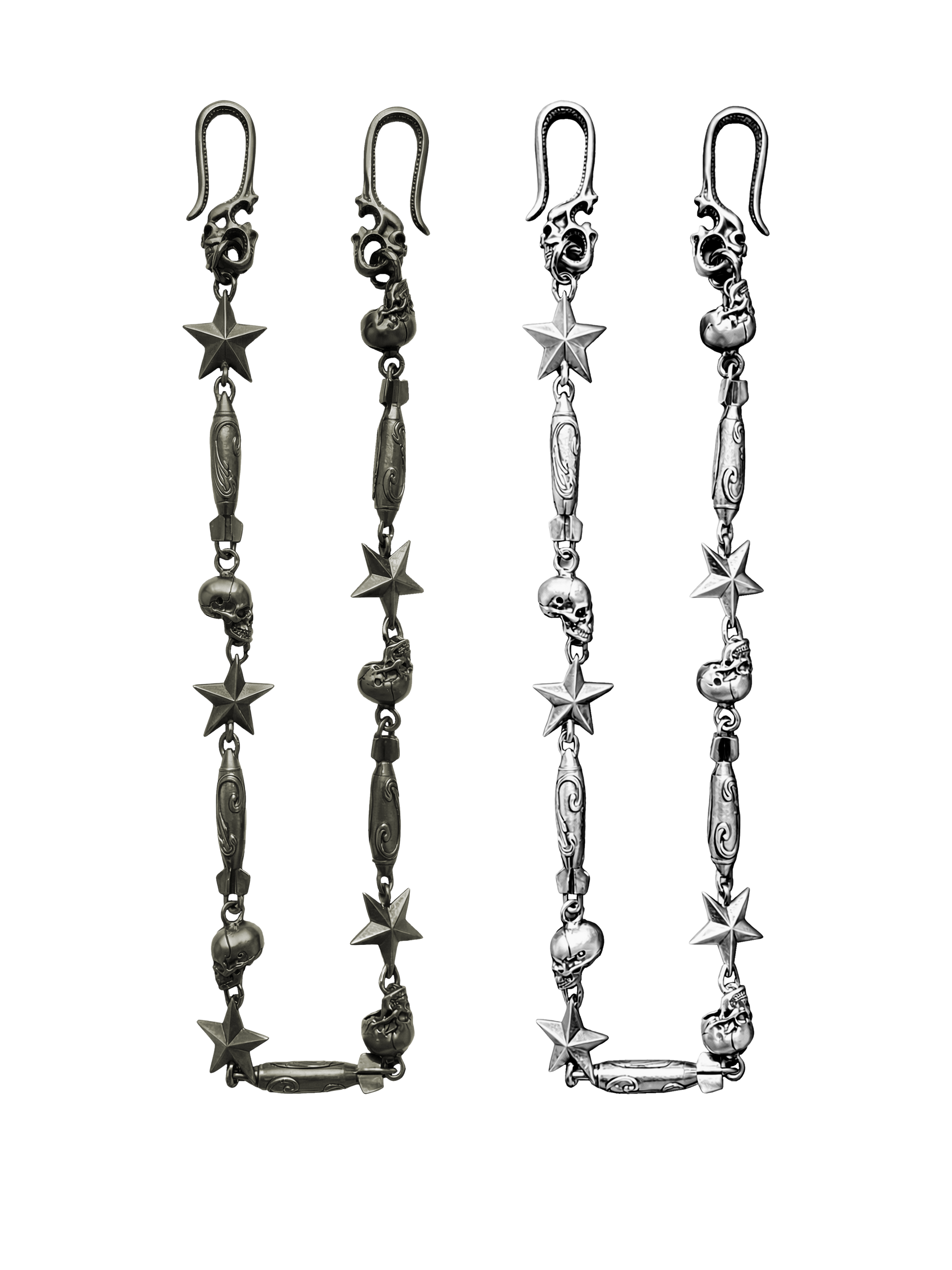 RED STAR MISSILE SKULL TROUSER CHAIN