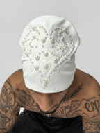 Heart Pearl Beanie