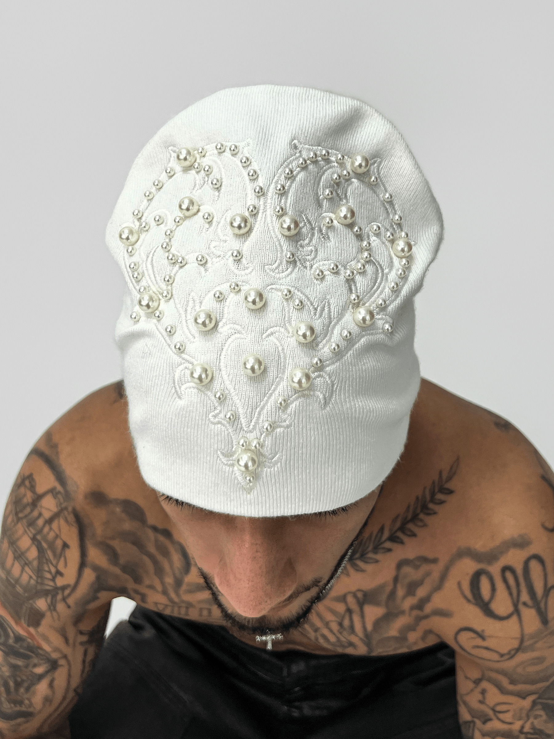 Heart Pearl Beanie