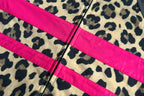 LEOPARD PLAID PATCH COLOR BLOCK HOOD JACKET