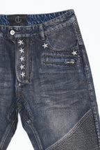 NINE-STAR PLEATED JEANS