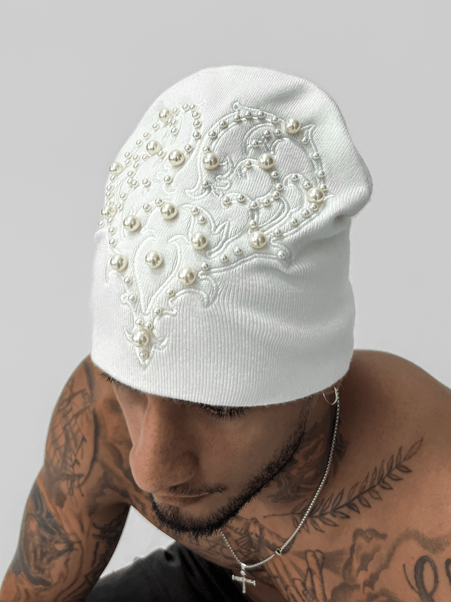 Heart Pearl Beanie