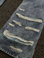 Distressed Stacked Jeans - TecNineGroup