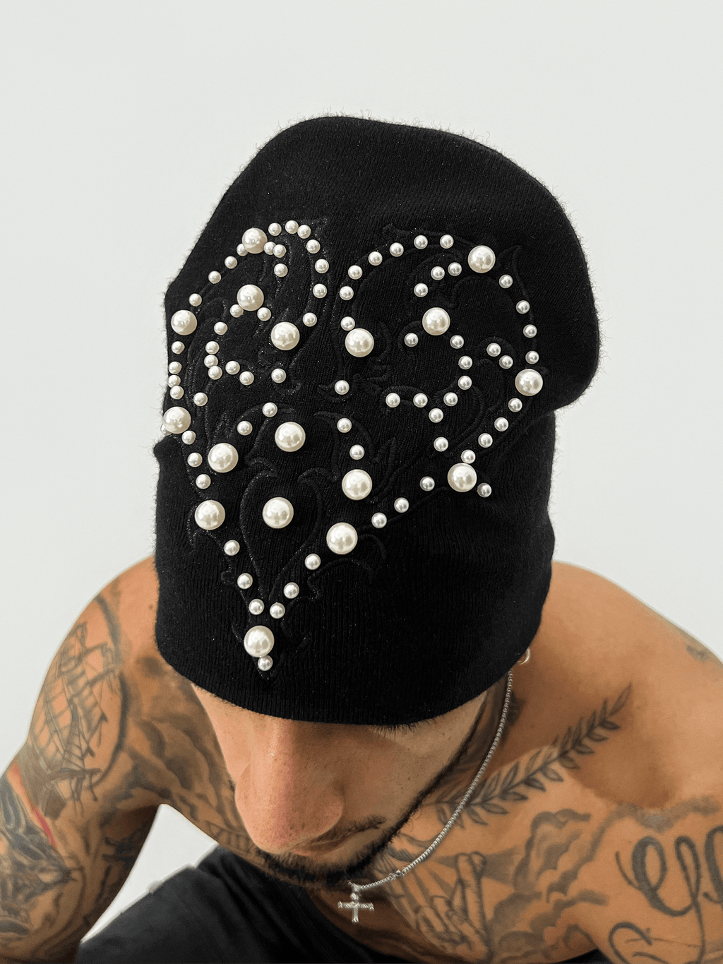 Heart Pearl Beanie