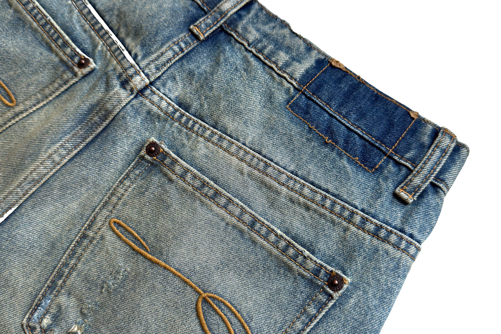 DESTROY WASH SLIM STRAIGHT JEANS