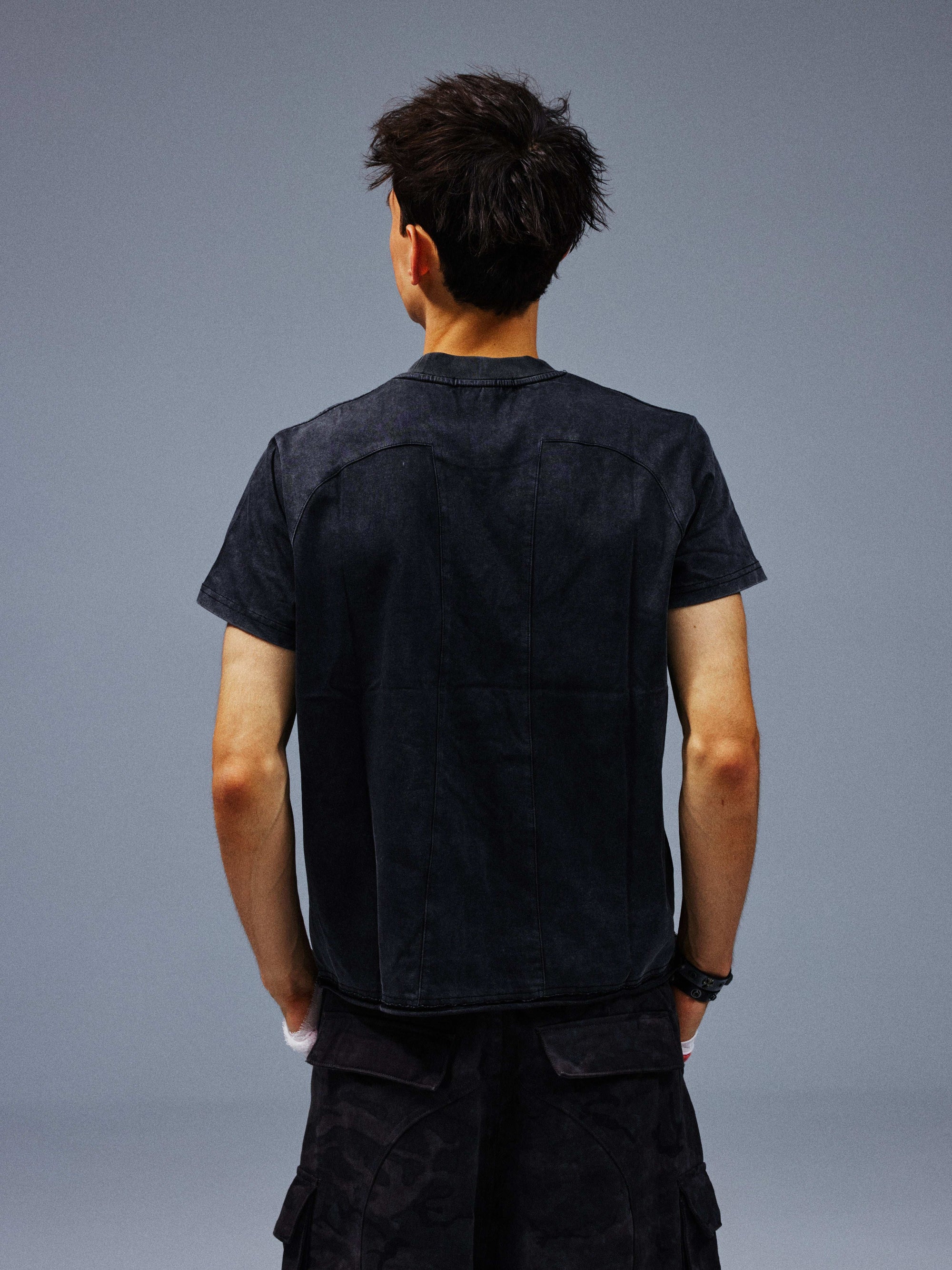 Washed Black Tee - TecNineGroup