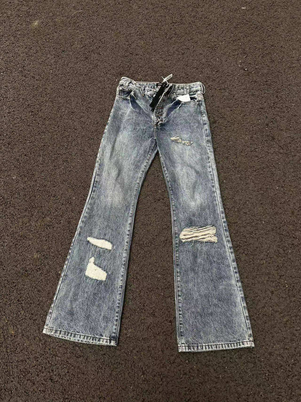 Distressed Stacked Jeans - TecNineGroup