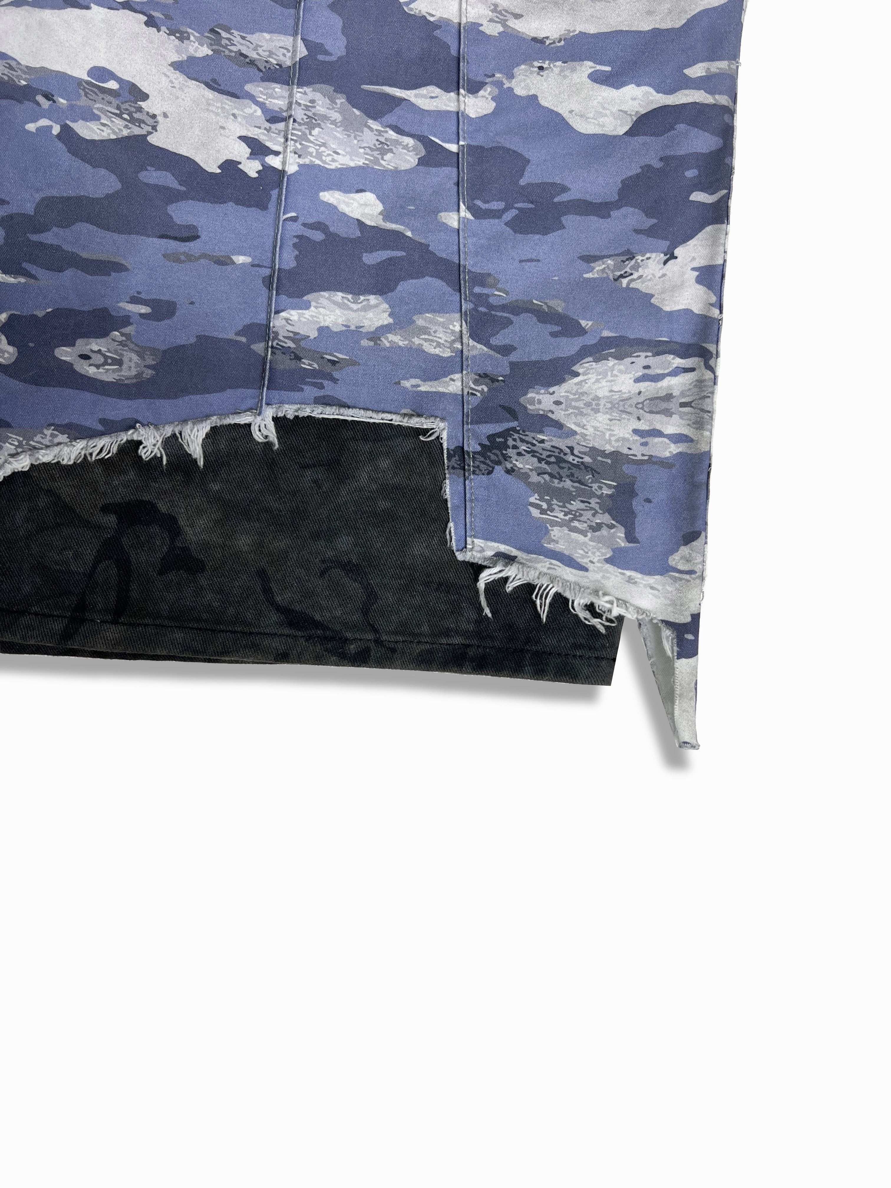 パンツ UUCSCC Camouflage layered denim shorts WAYRUNZ Womens Denim Bermuda Shorts Jeans High Waist Ripped