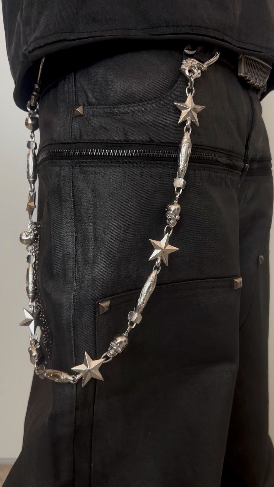 RED STAR MISSILE SKULL TROUSER CHAIN