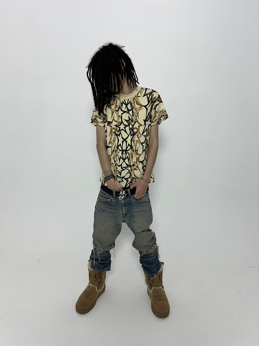 DESTROY WASH SLIM STRAIGHT JEANS