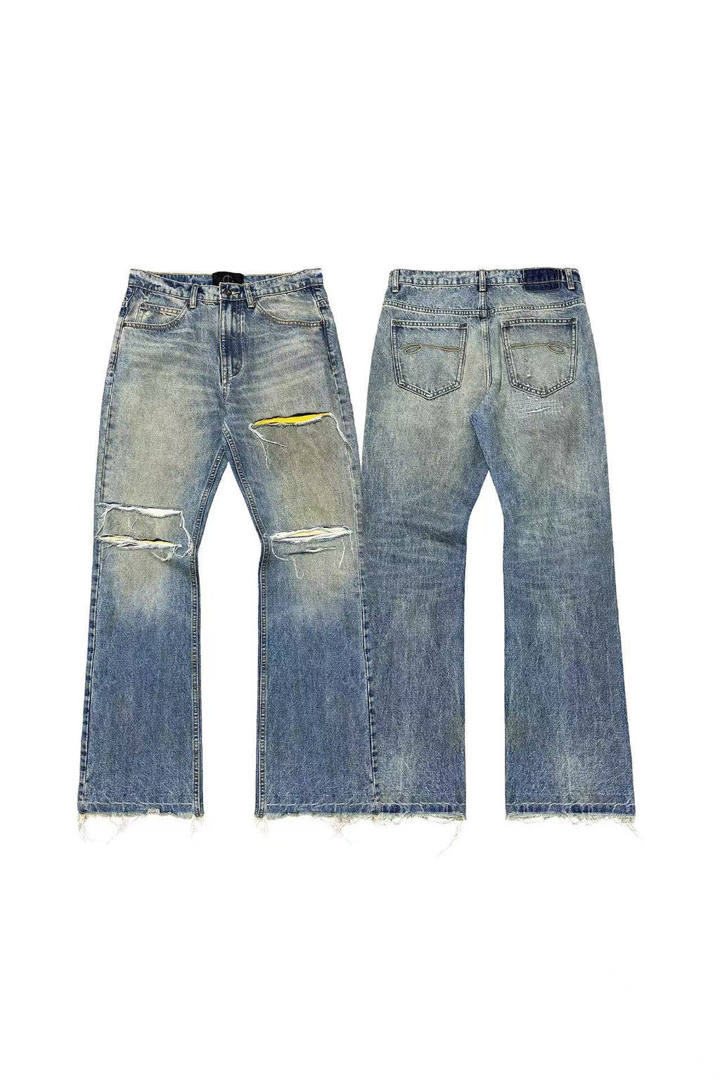 DESTROY WASH SLIM STRAIGHT JEANS