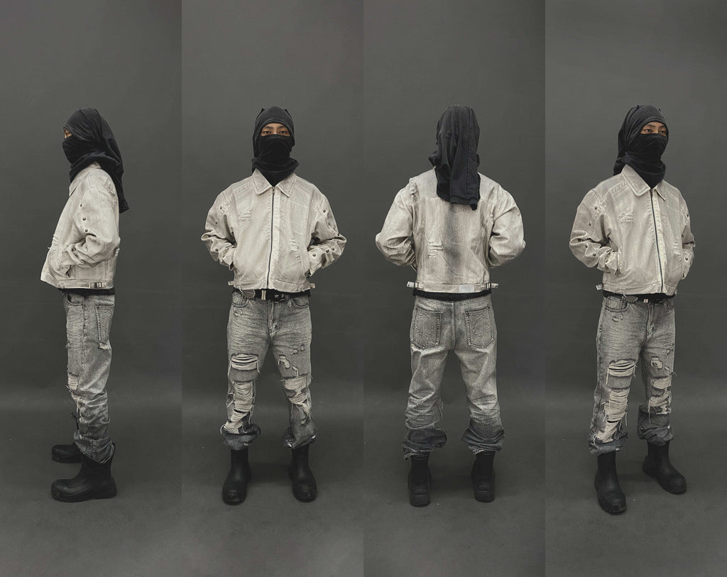 Gesso Distressed Jacket - TecNineGroup