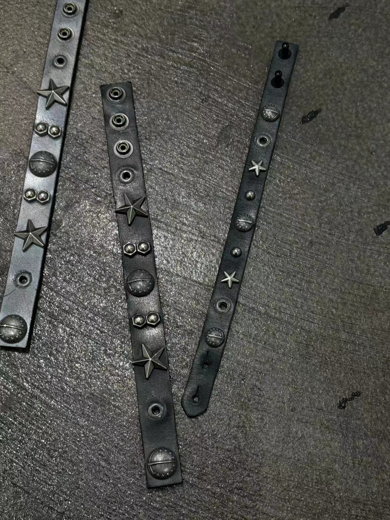 摇滚之心皮革手链